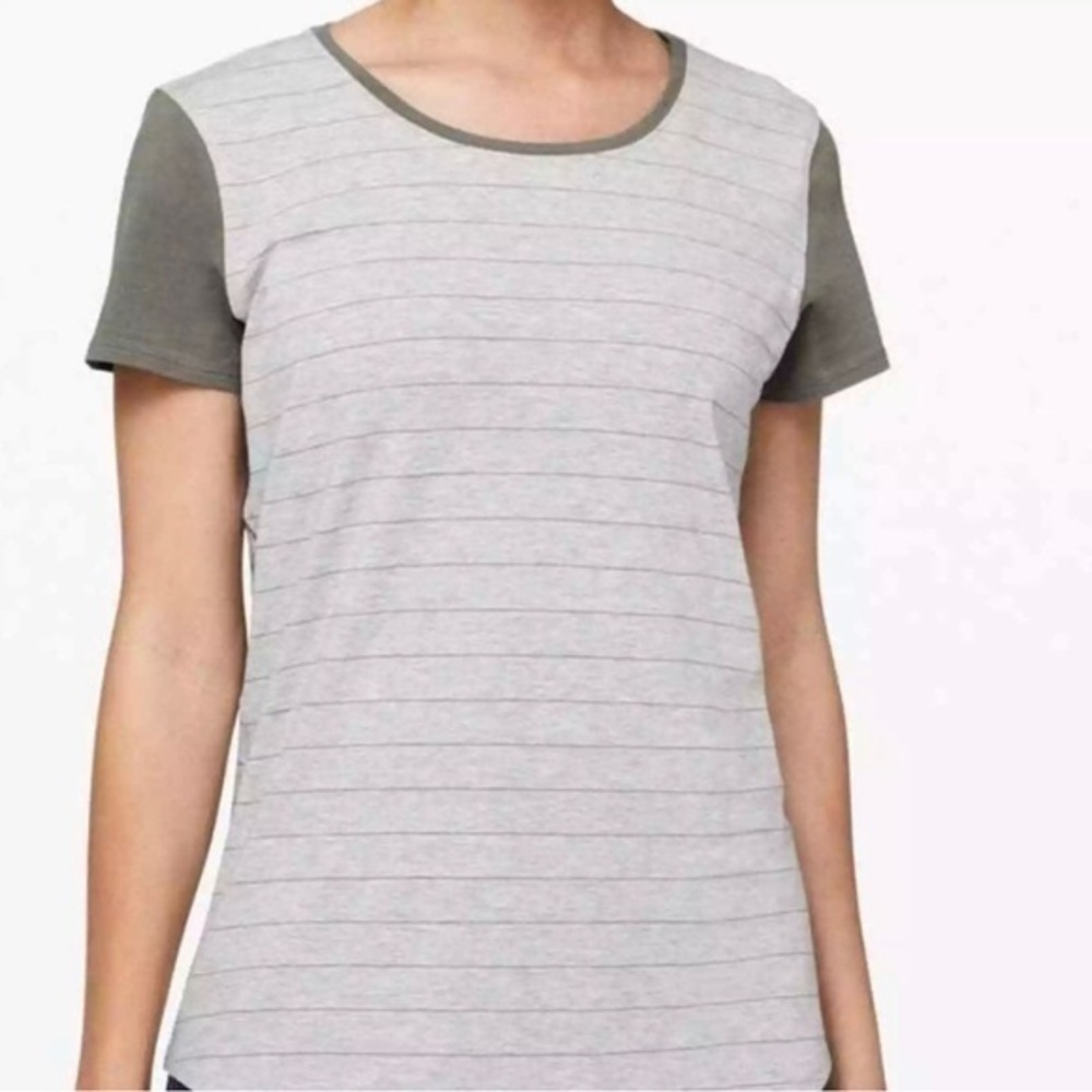 Lululemon love tee lll gray striped